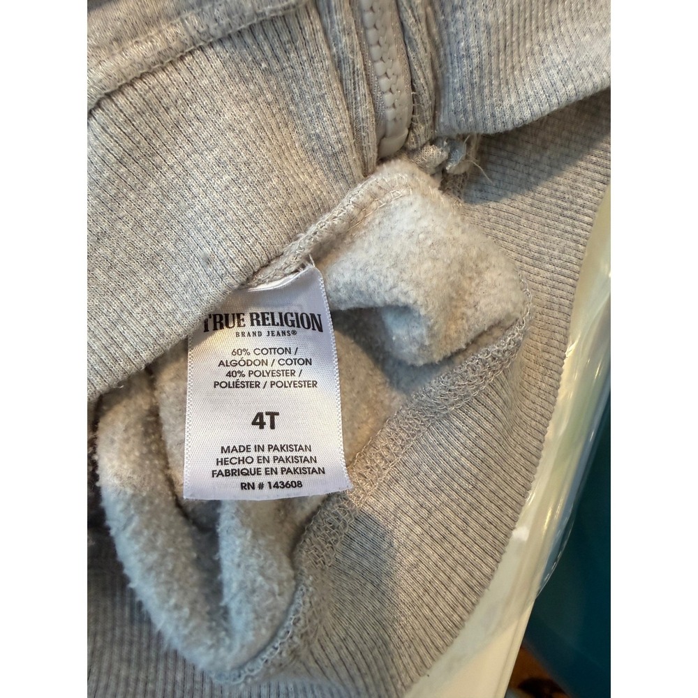 True Religion Kids 4T Zip Up Hoodie + Onesie with Frenchie Cute Hip‎ Hop - Picture 5 of 5